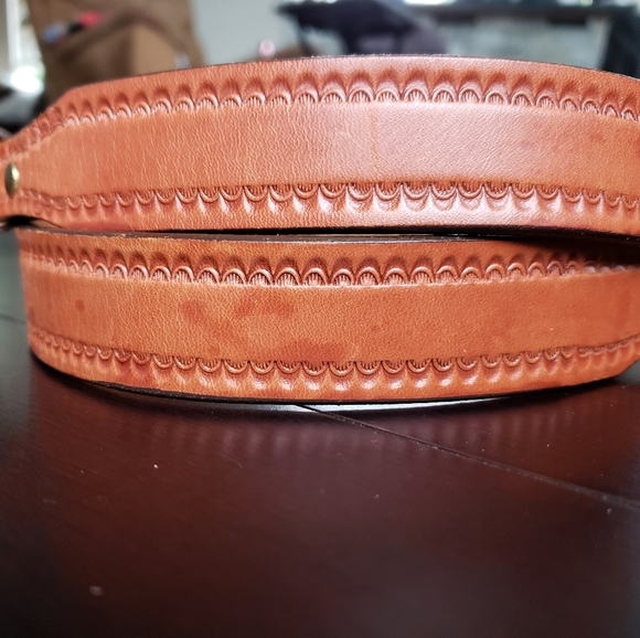 70's Circle Y of Yoakum Texas Leather Cowboy Belt - Picture 2 of 6
